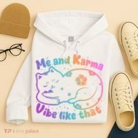 Me And Karma Vibe Like That Karma Kitty Cat Hoodie thumb 4