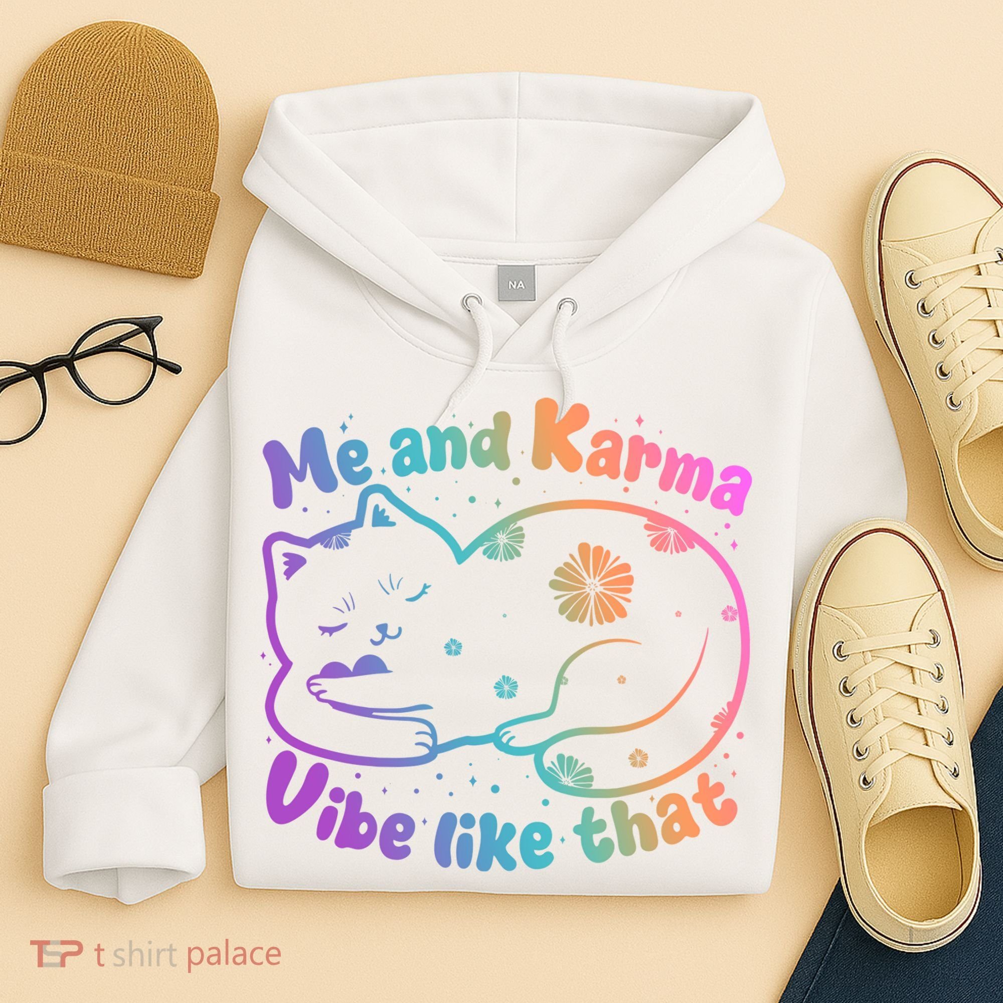 Me And Karma Vibe Like That Karma Kitty Cat Hoodie