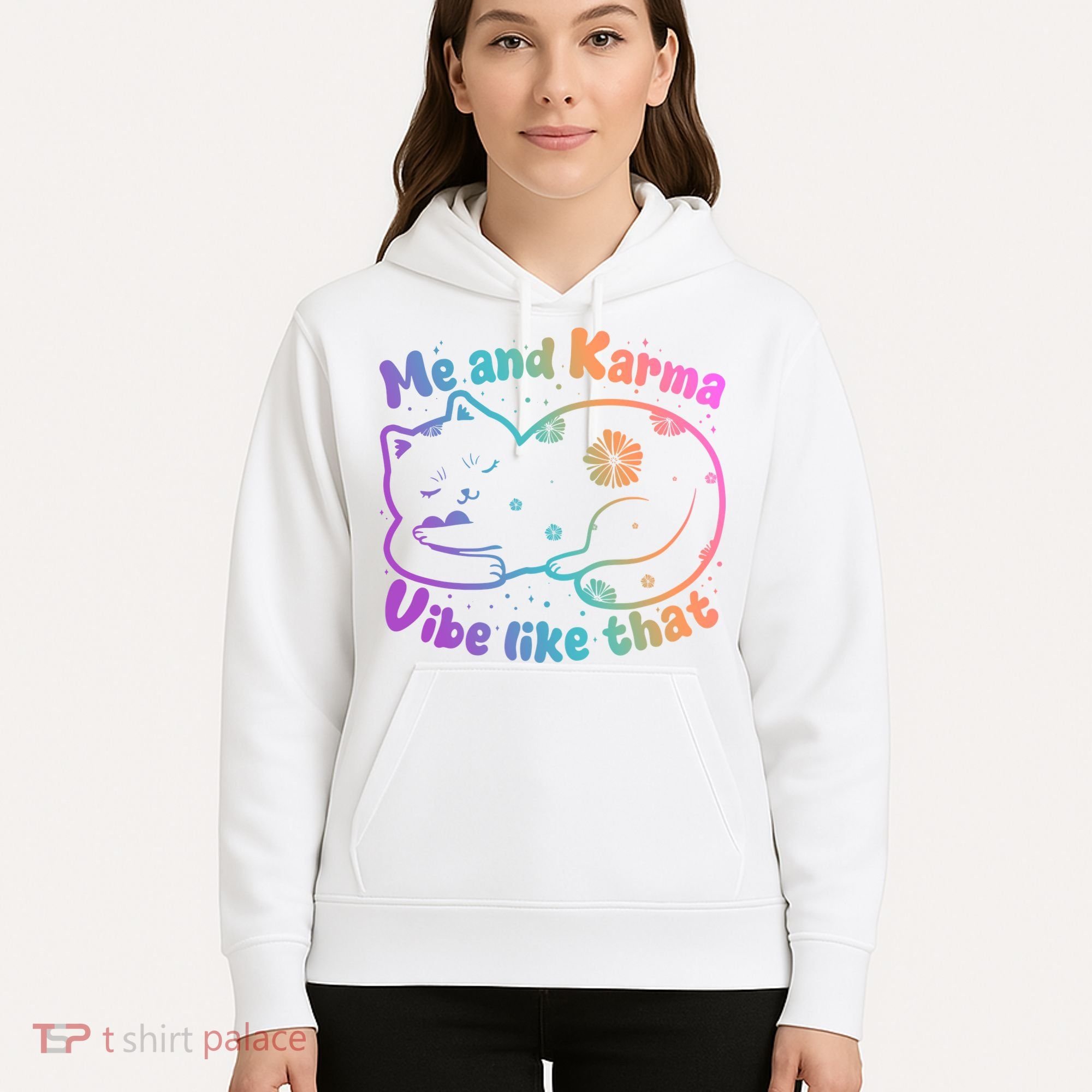 Me And Karma Vibe Like That Karma Kitty Cat Hoodie