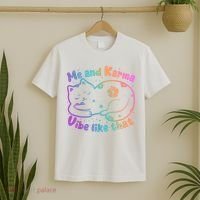 Me And Karma Vibe Like That Karma Kitty Cat T-Shirt thumb 2