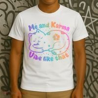 Me And Karma Vibe Like That Karma Kitty Cat T-Shirt thumb 3