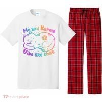 Me And Karma Vibe Like That Karma Kitty Cat Pajama Set thumb 0
