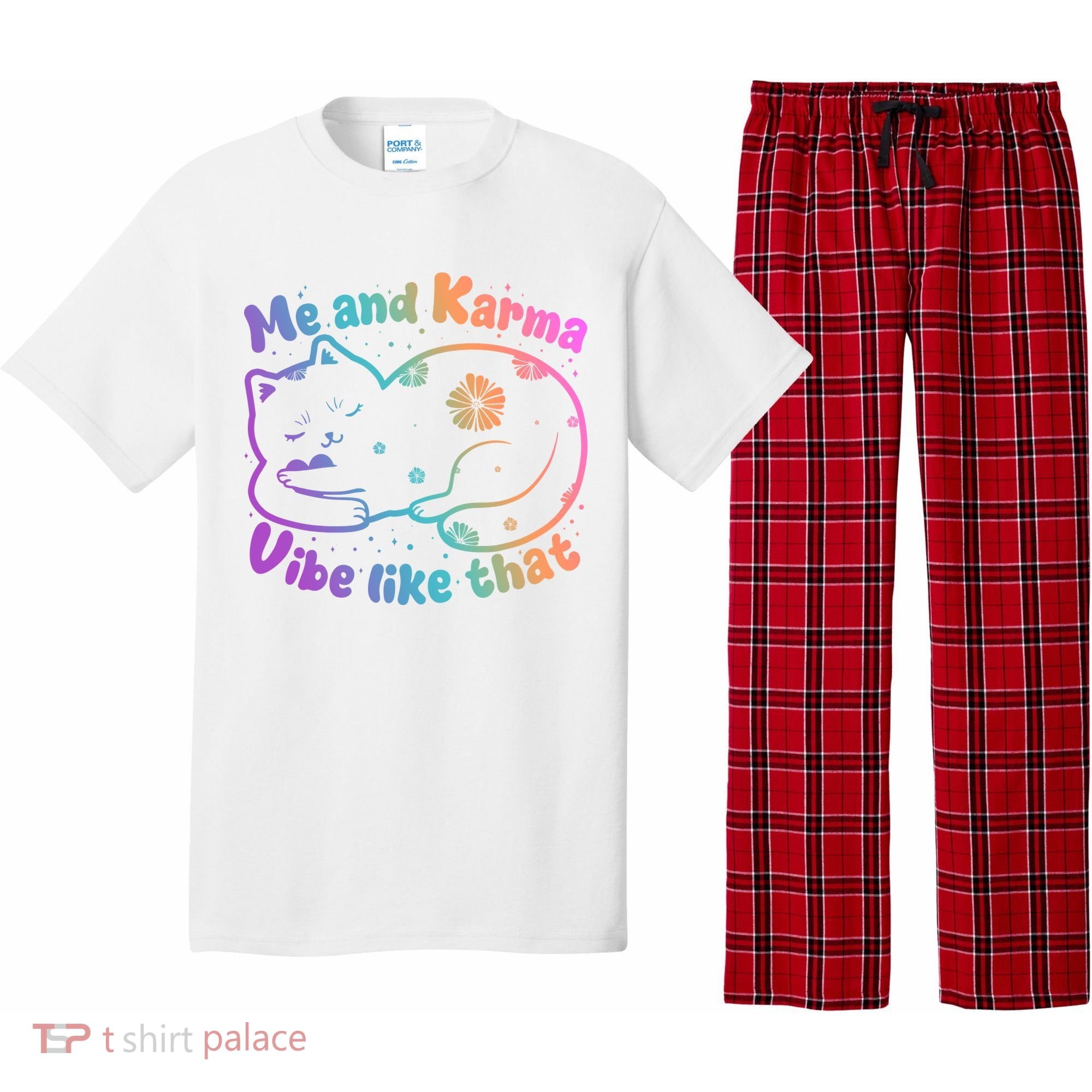 Me And Karma Vibe Like That Karma Kitty Cat Pajama Set