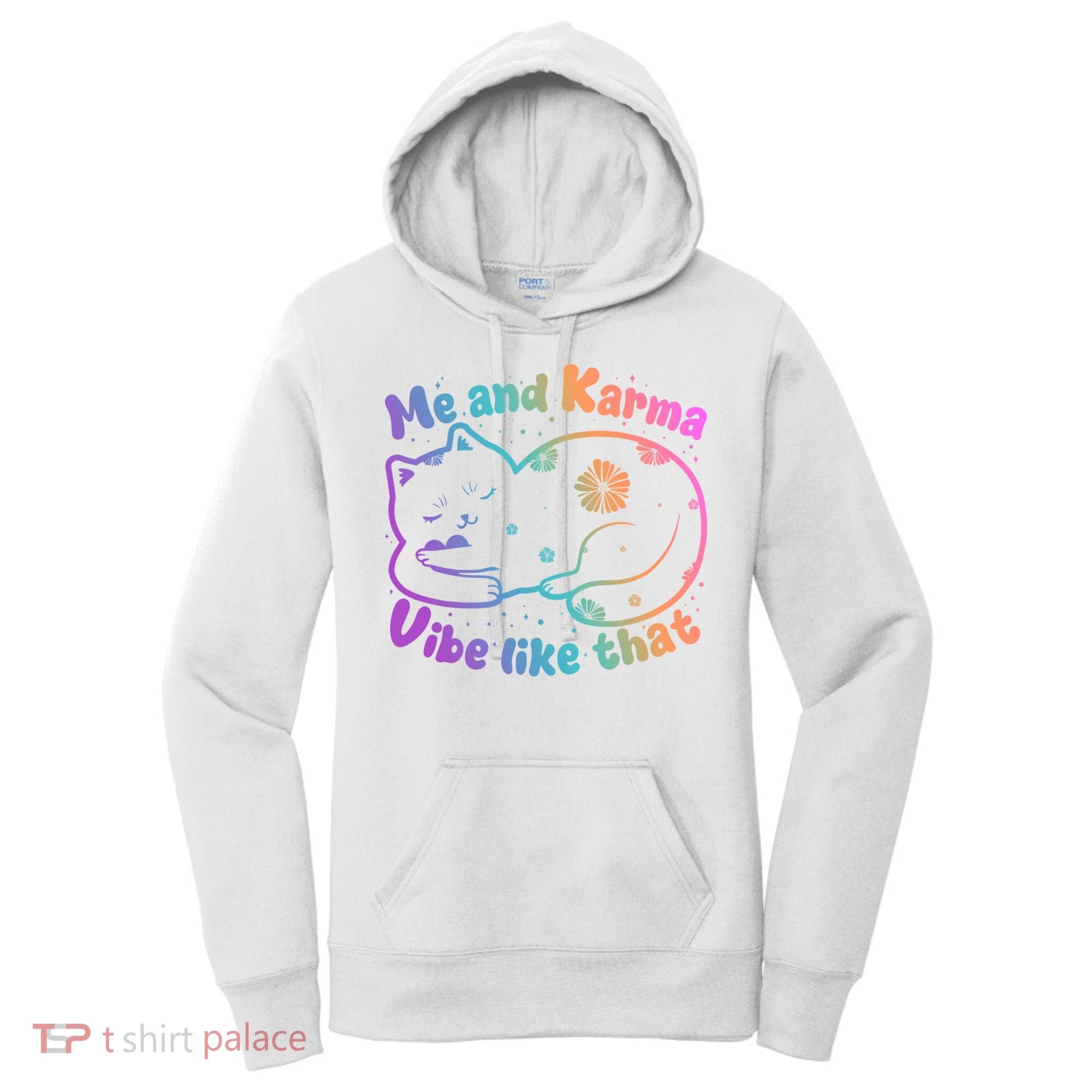Me And Karma Vibe Like That Karma Kitty Cat Women's Hoodie