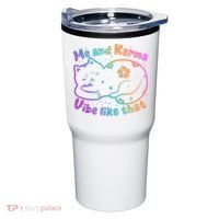 Me And Karma Vibe Like That Karma Kitty Cat Tumbler thumb 0