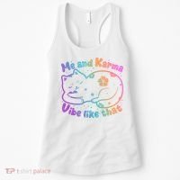 Me And Karma Vibe Like That Karma Kitty Cat Women's Tank Top thumb 0