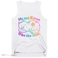 Me And Karma Vibe Like That Karma Kitty Cat Tank Top thumb 0