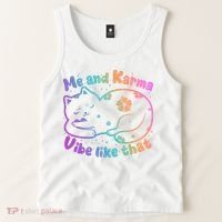 Me And Karma Vibe Like That Karma Kitty Cat Tank Top thumb 2
