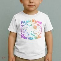 Me And Karma Vibe Like That Karma Kitty Cat Toddler T-Shirt thumb 2