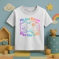 Me And Karma Vibe Like That Karma Kitty Cat Toddler T-Shirt thumb 3