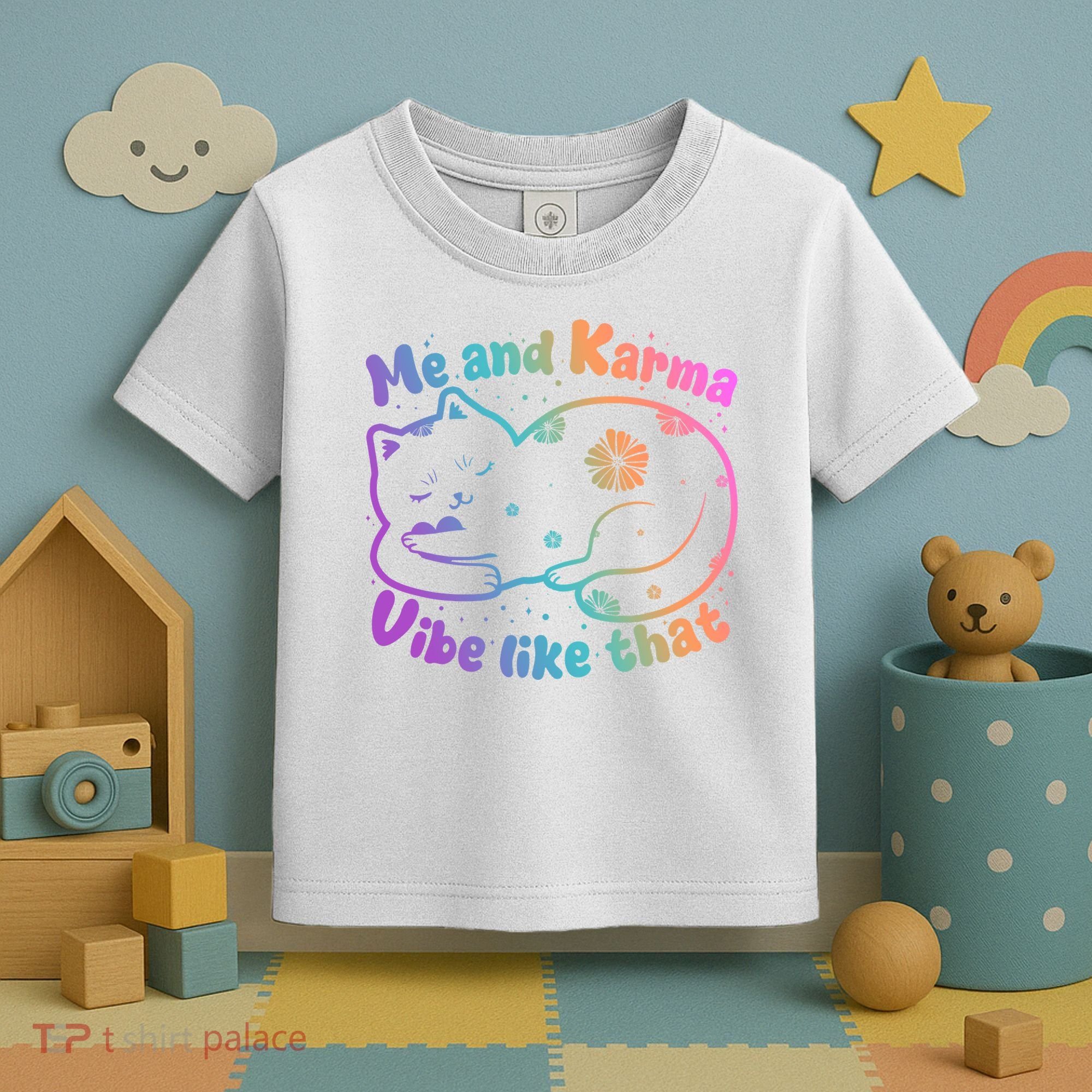 Me And Karma Vibe Like That Karma Kitty Cat Toddler T-Shirt