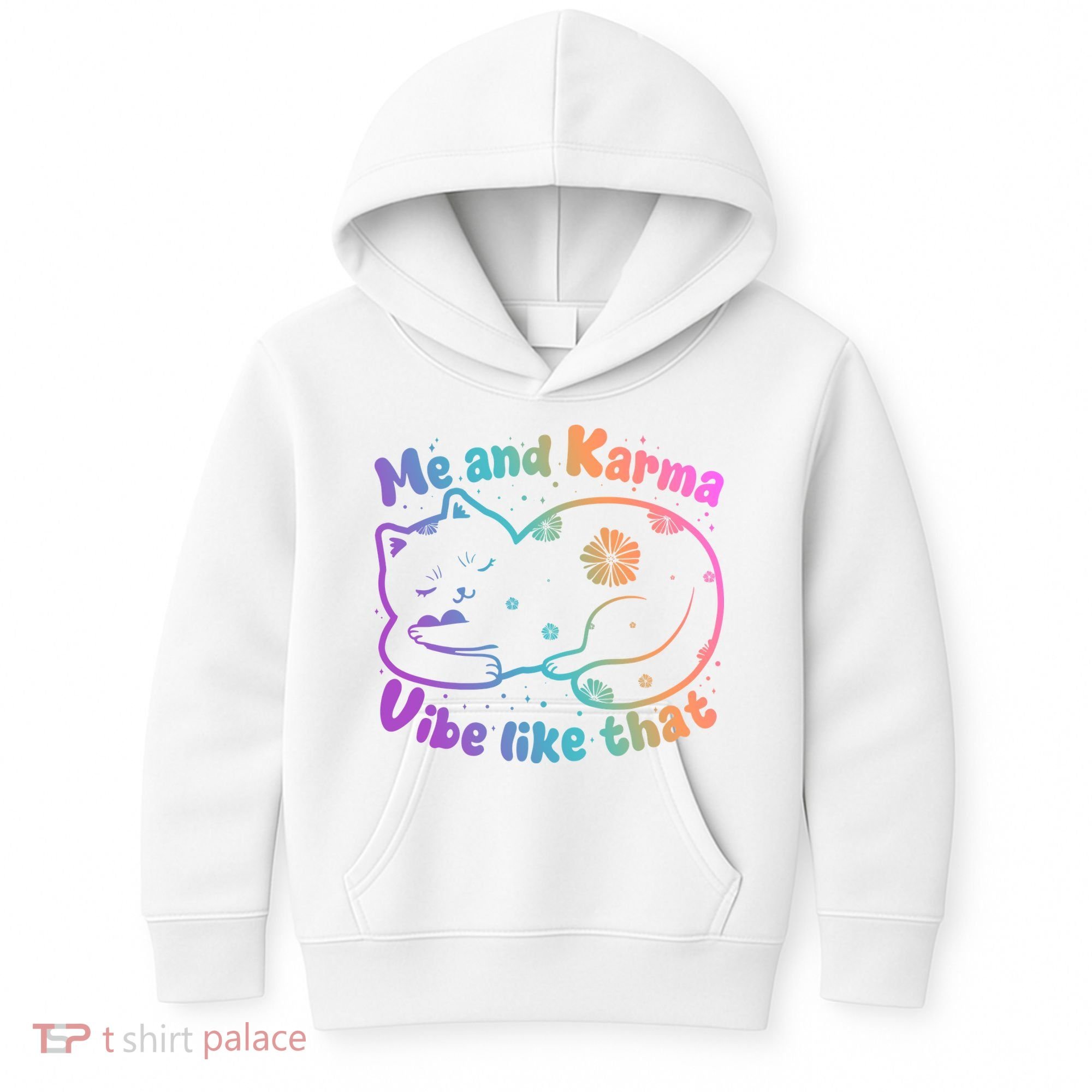 Me And Karma Vibe Like That Karma Kitty Cat Kids Hoodie