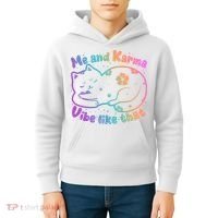 Me And Karma Vibe Like That Karma Kitty Cat Kids Hoodie thumb 4