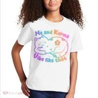Me And Karma Vibe Like That Karma Kitty Cat Kids T-Shirt thumb 2