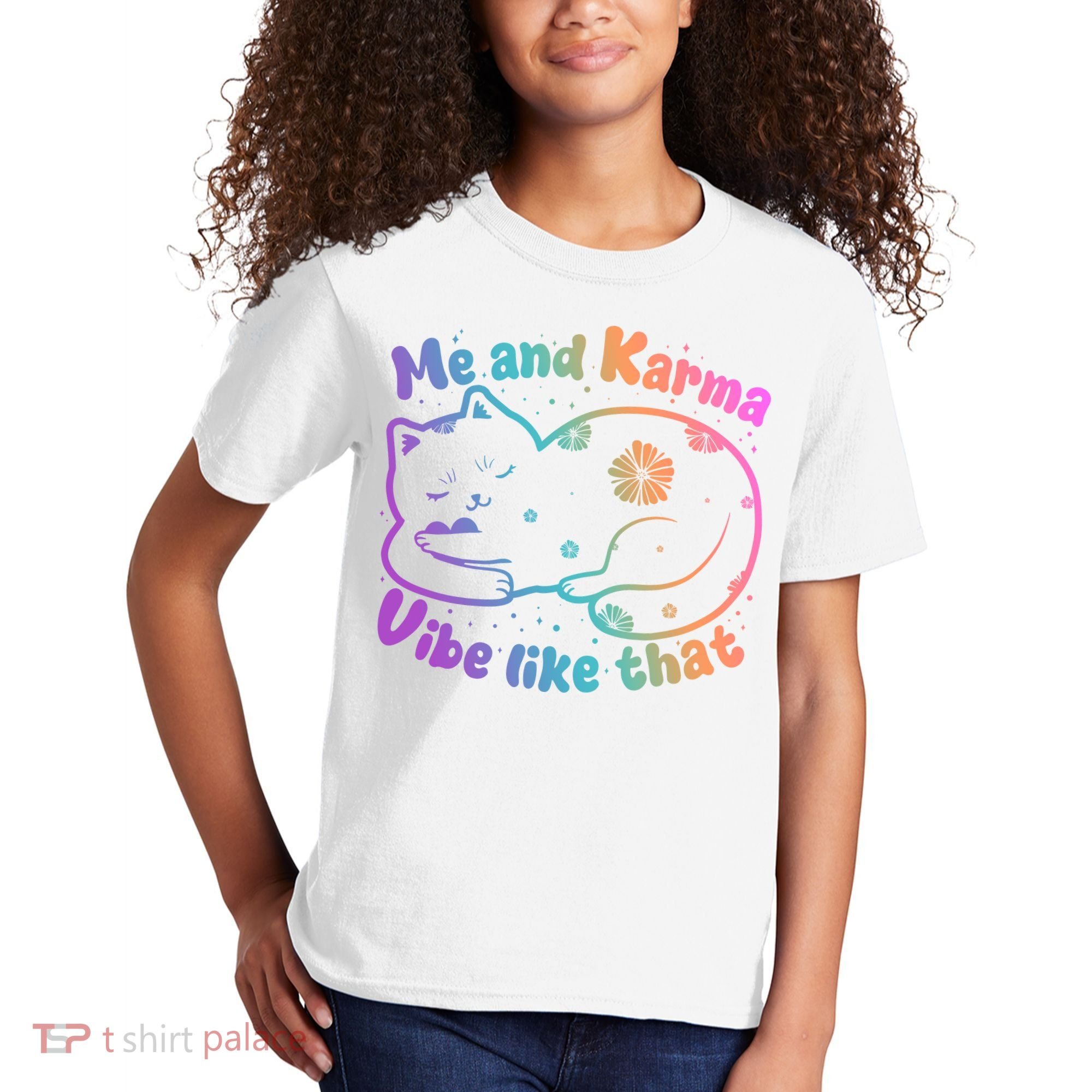 Me And Karma Vibe Like That Karma Kitty Cat Kids T-Shirt