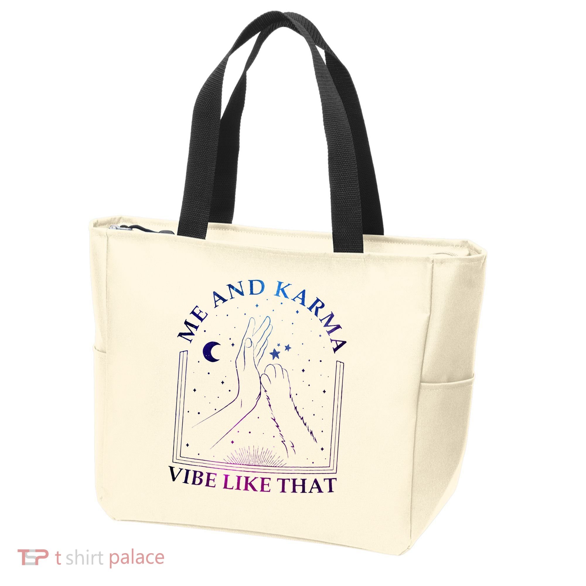 Me And Karma Vibe Like That Meet Me At Midnight Tote Bag
