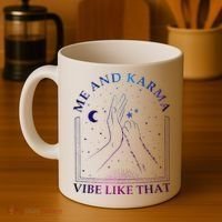 Me And Karma Vibe Like That Meet Me At Midnight Coffee Mug thumb 4
