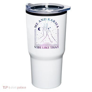 Me And Karma Vibe Like That Meet Me At Midnight Tumbler