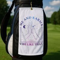 Me And Karma Vibe Like That Meet Me At Midnight Golf Towel thumb 2