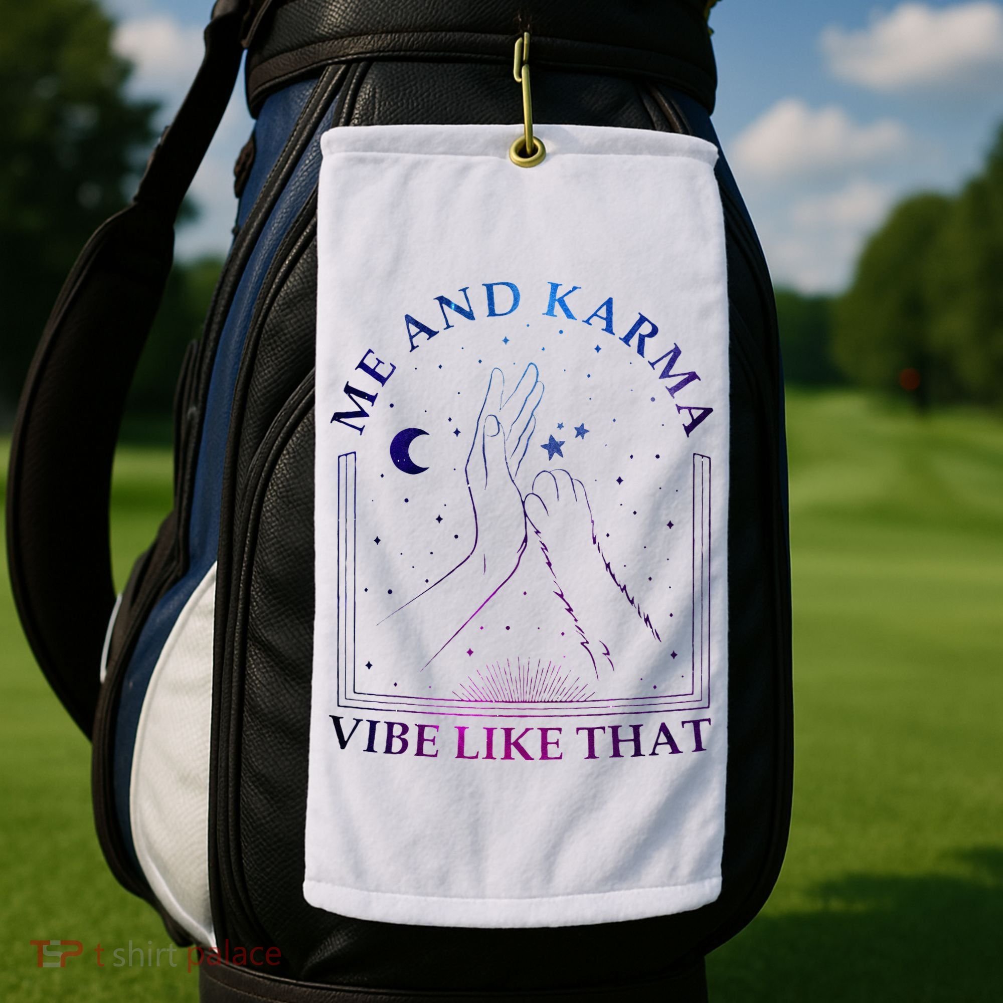 Me And Karma Vibe Like That Meet Me At Midnight Golf Towel