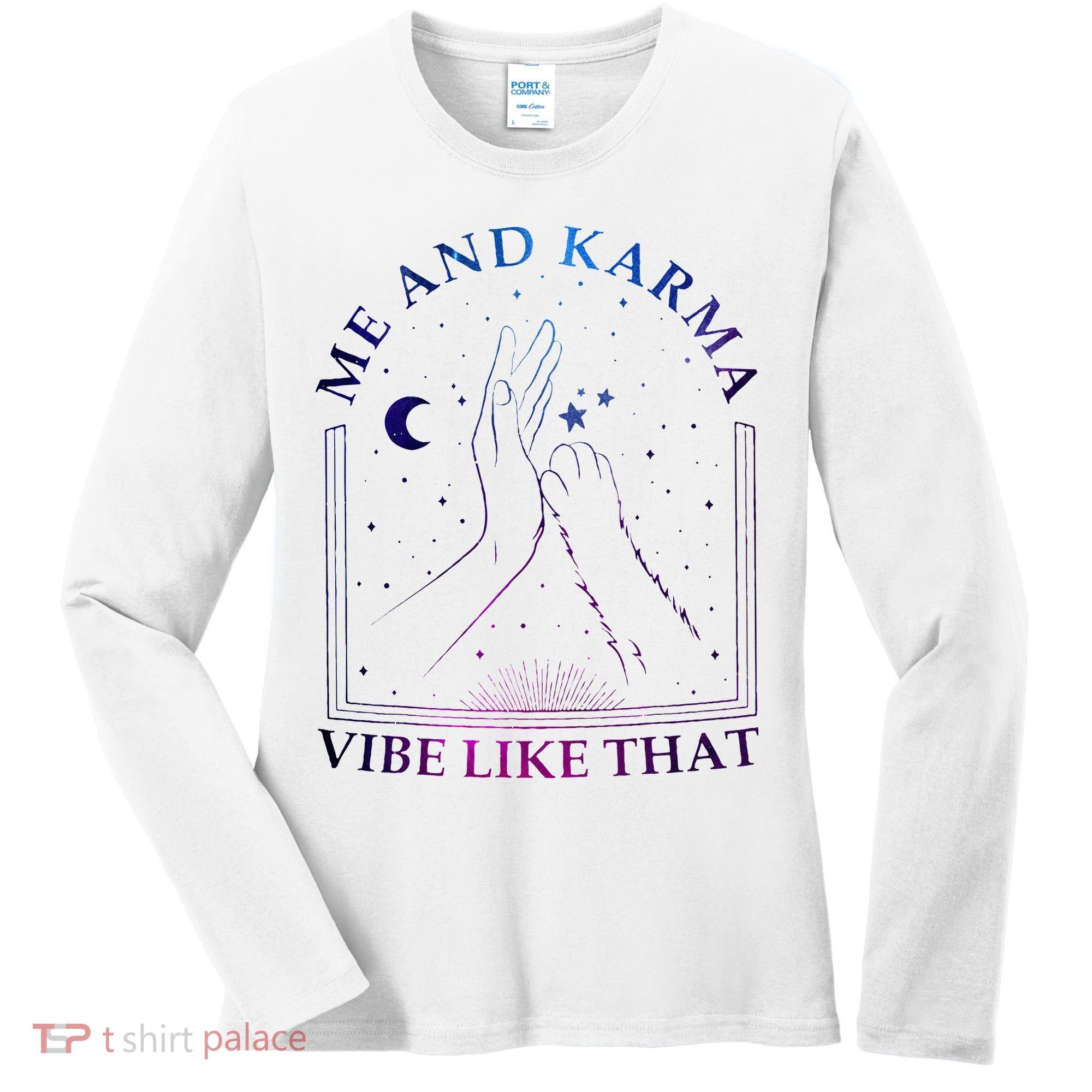 Me And Karma Vibe Like That Meet Me At Midnight Women's Long Sleeve Shirt