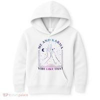 Me And Karma Vibe Like That Meet Me At Midnight Kids Hoodie thumb 0