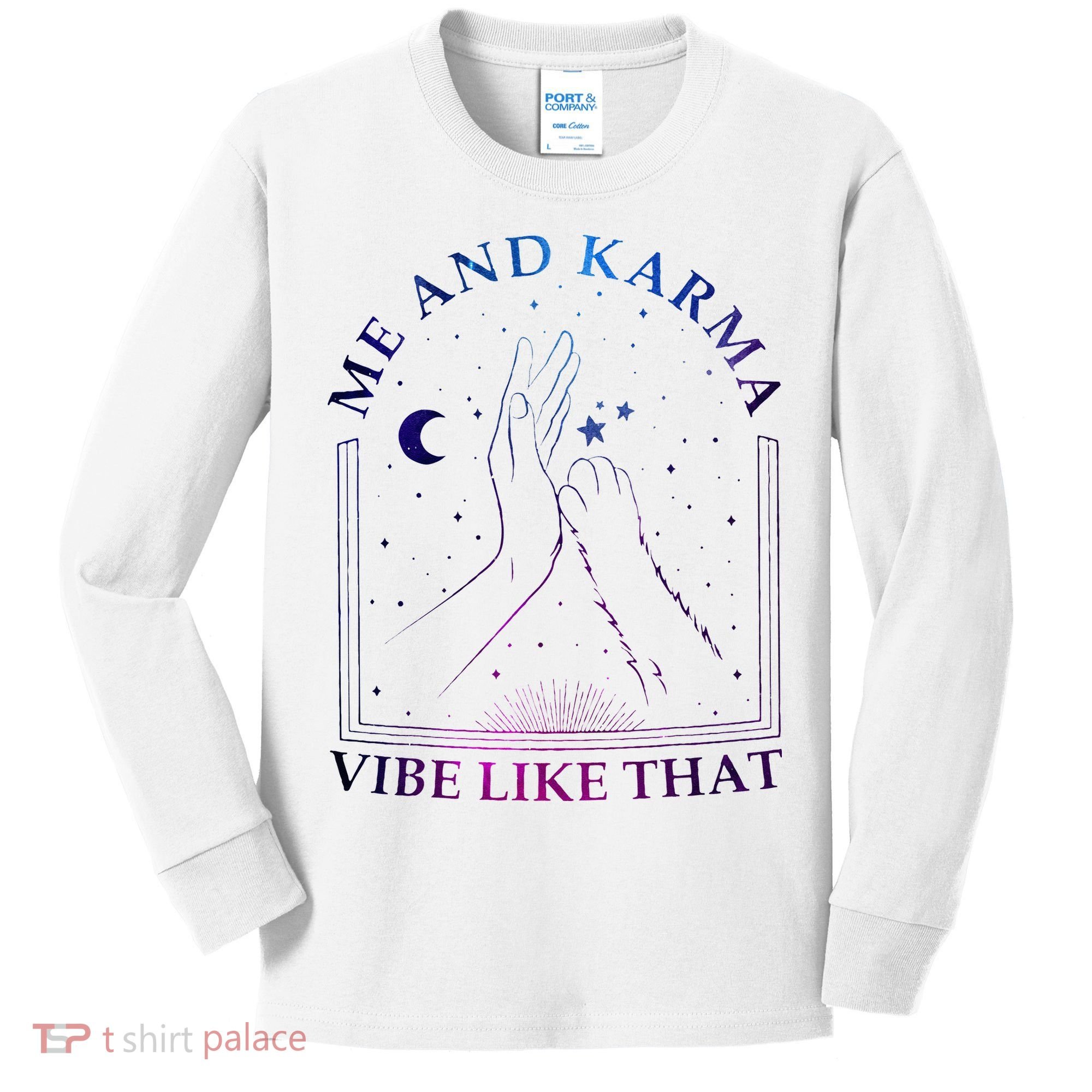 Me And Karma Vibe Like That Meet Me At Midnight Kids Long Sleeve Shirt