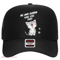 Me And Karma Vibe Like That Funny Groovy Hippie Flower Retro Hat thumb 0