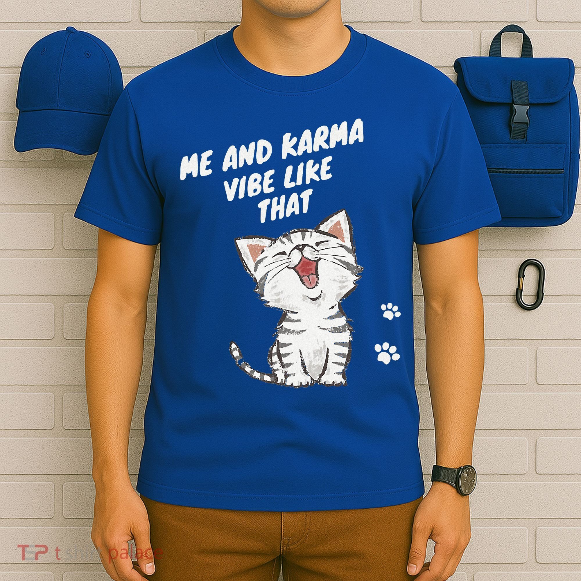 Me And Karma Vibe Like That Funny Groovy Hippie Flower Retro T-Shirt