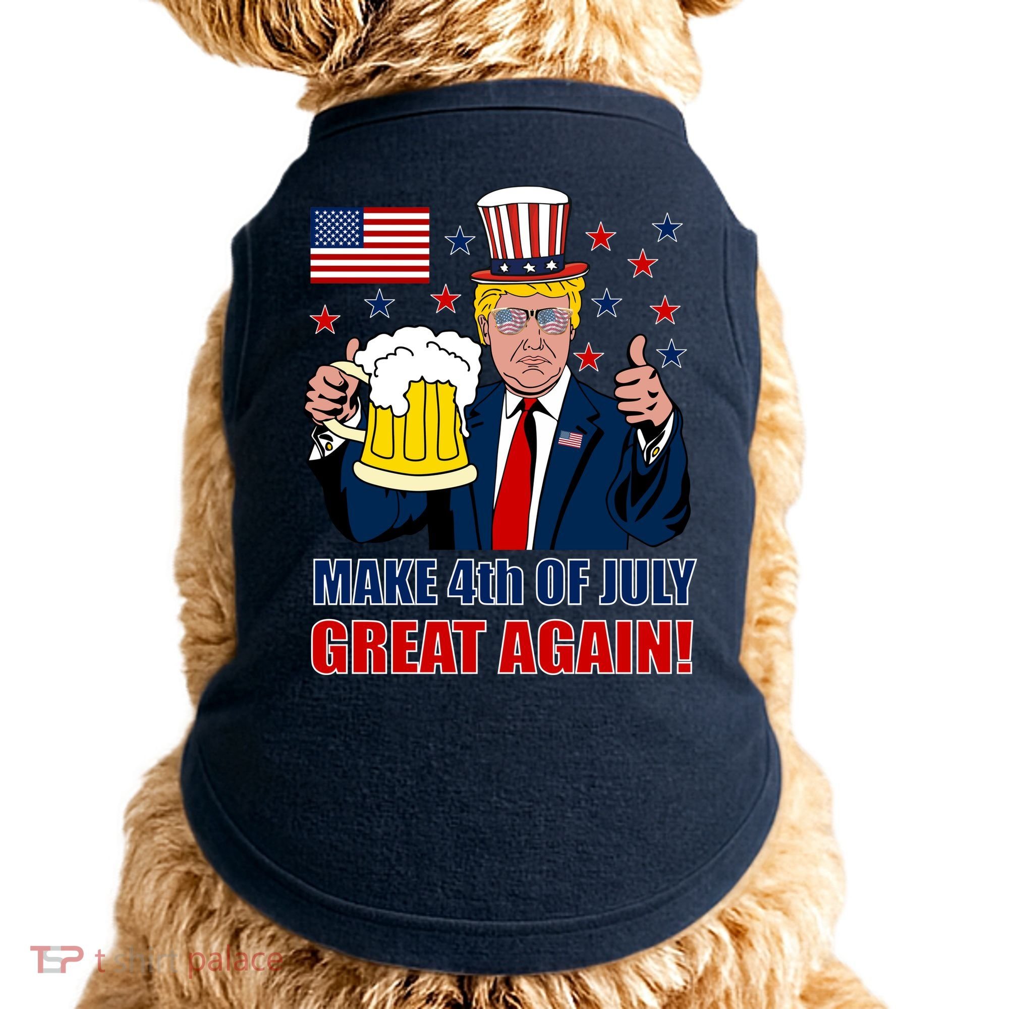 Make 4th Of July Great Again Doggie Tank