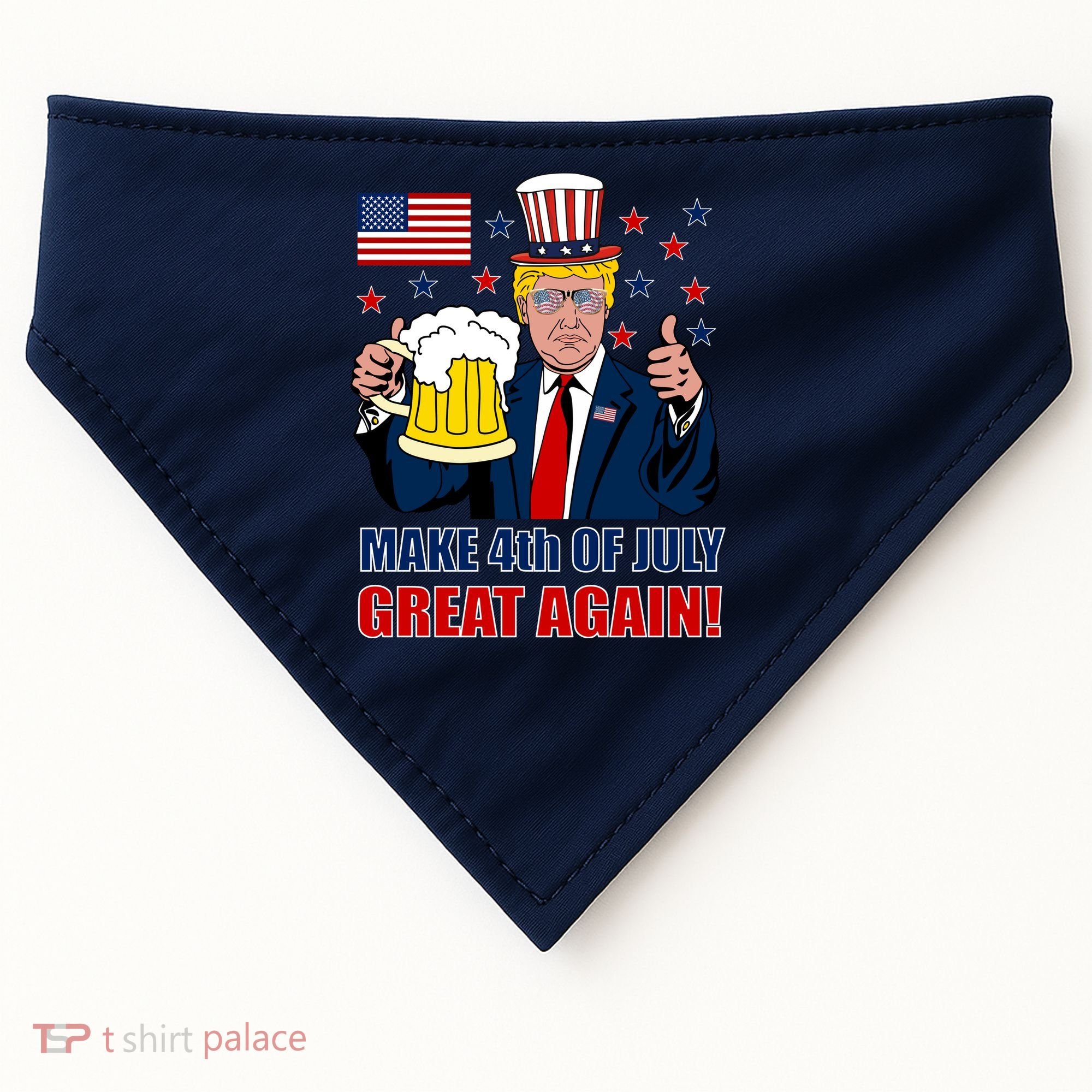 Make 4th Of July Great Again USA-Made Doggie Bandana