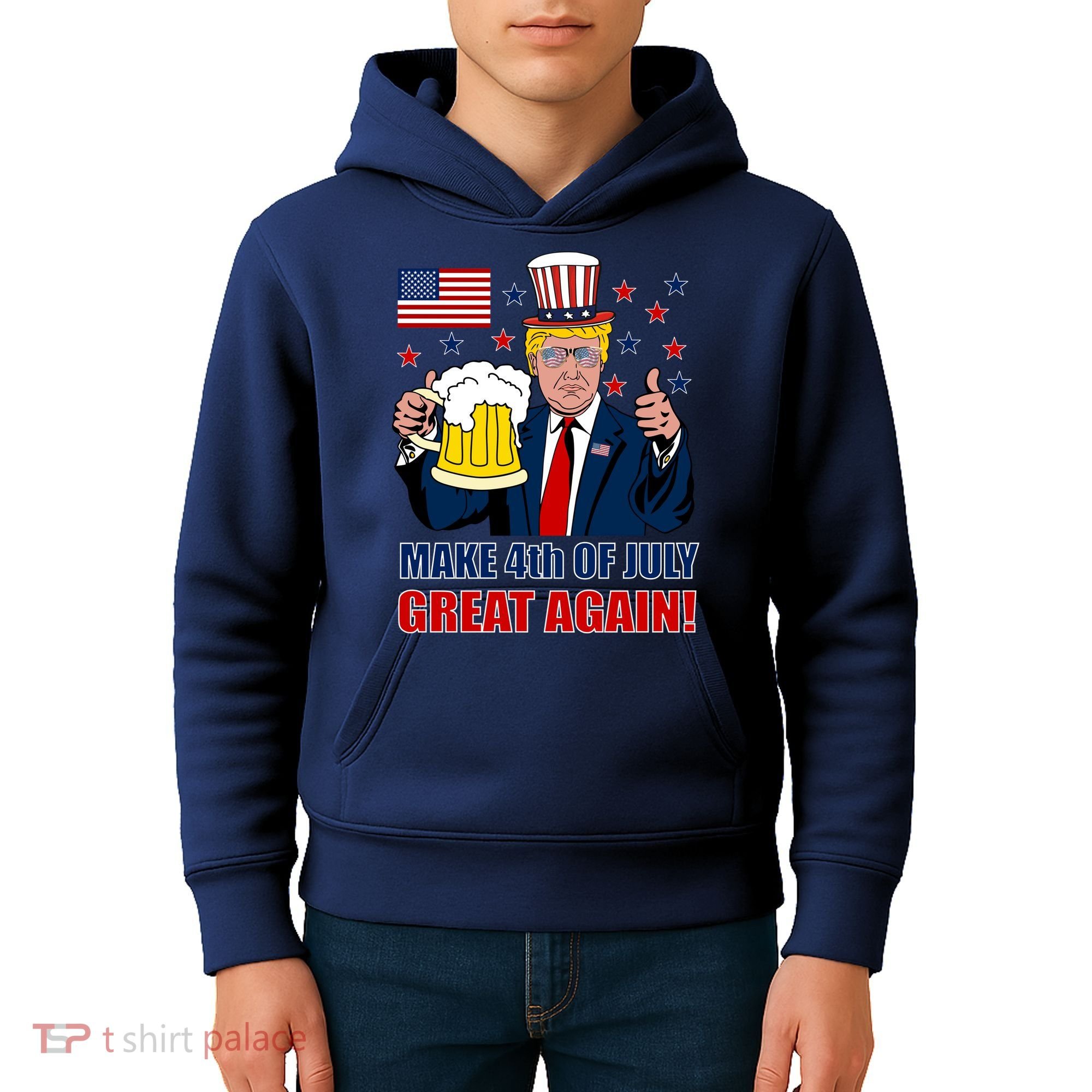 Make 4th Of July Great Again Kids Hoodie