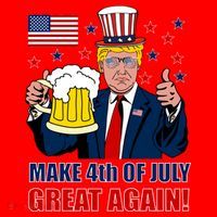 Make 4th Of July Great Again Santa Hat thumb 1