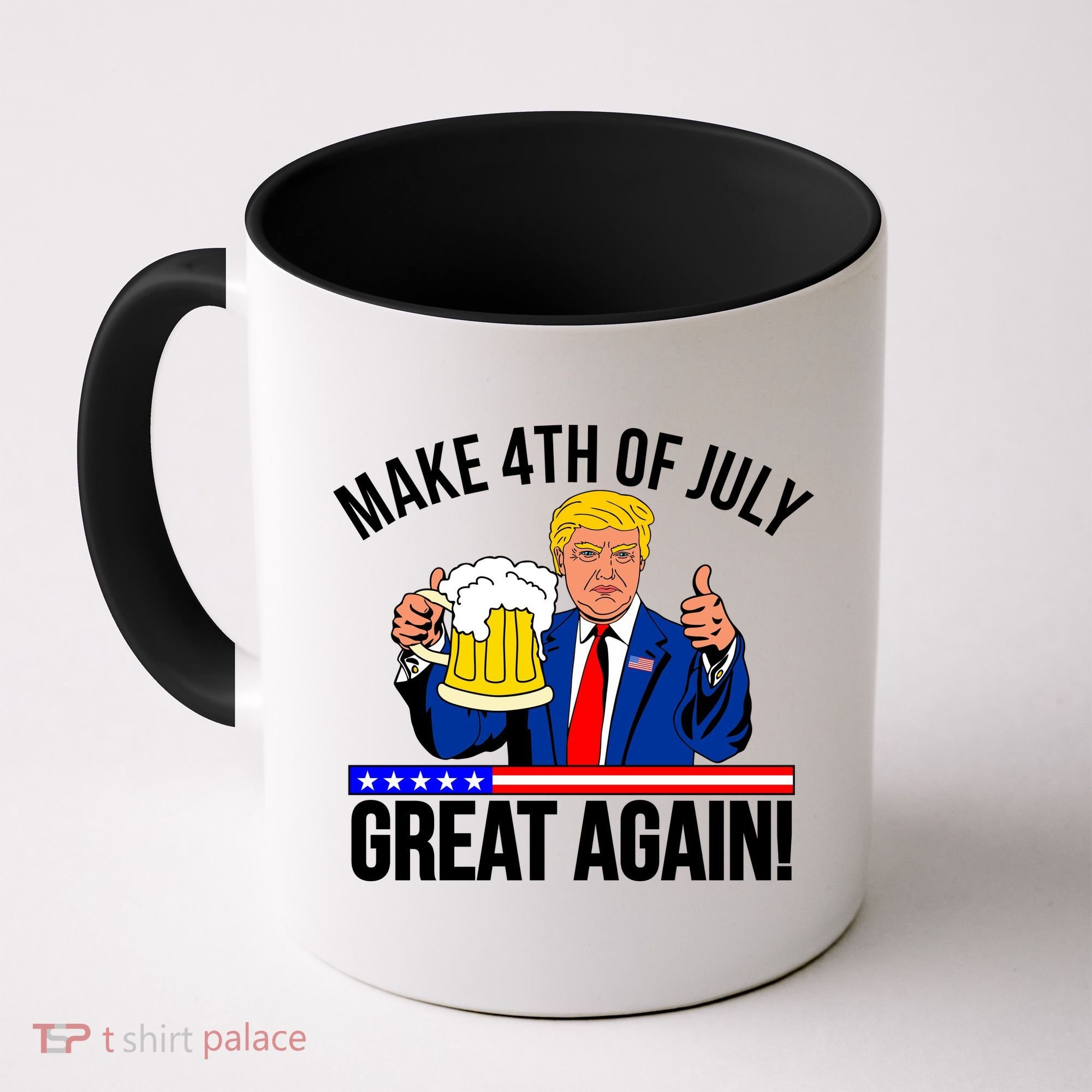 Make 4th of July Great Again! Donald Trump Beer USA Coffee Mug