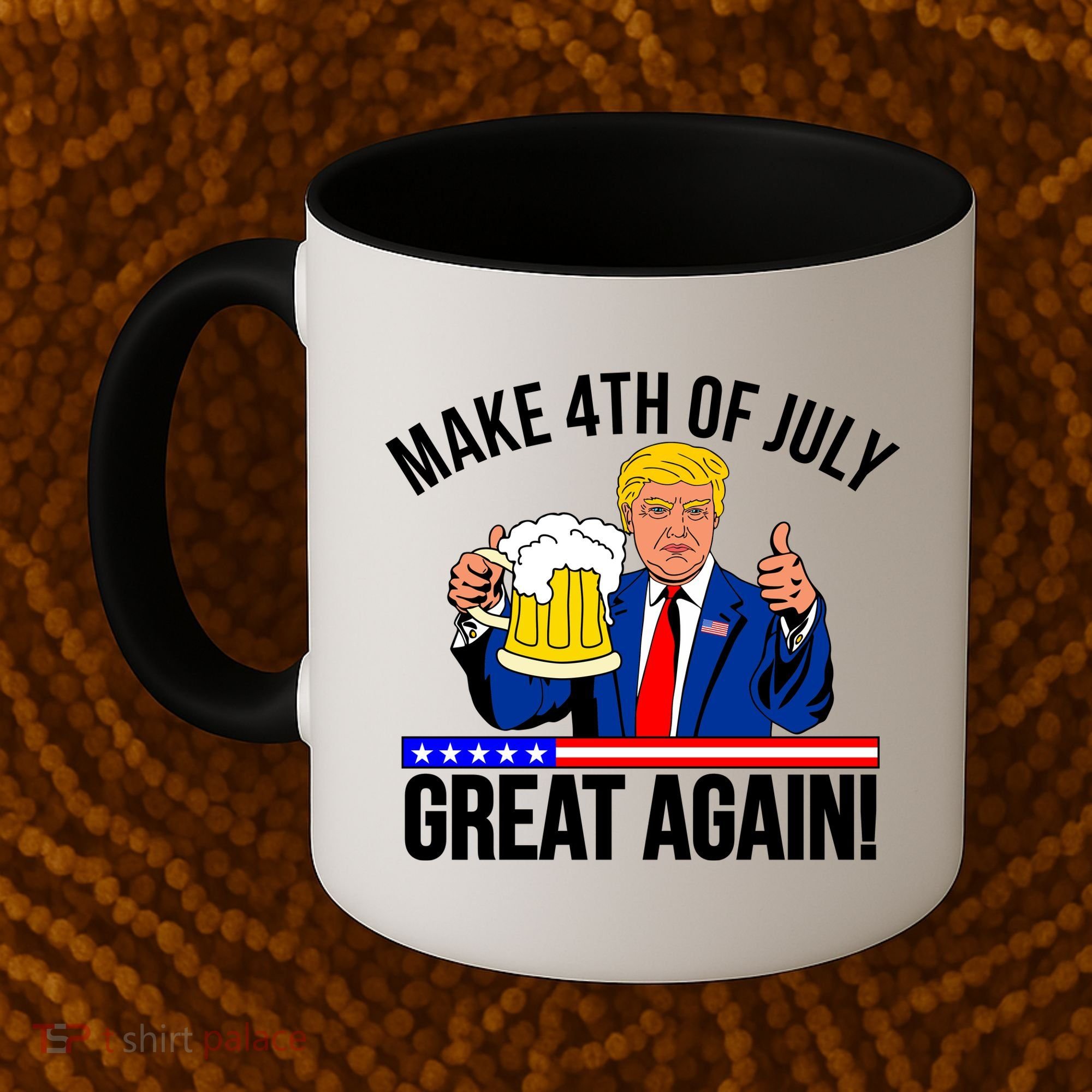 Make 4th of July Great Again! Donald Trump Beer USA Coffee Mug