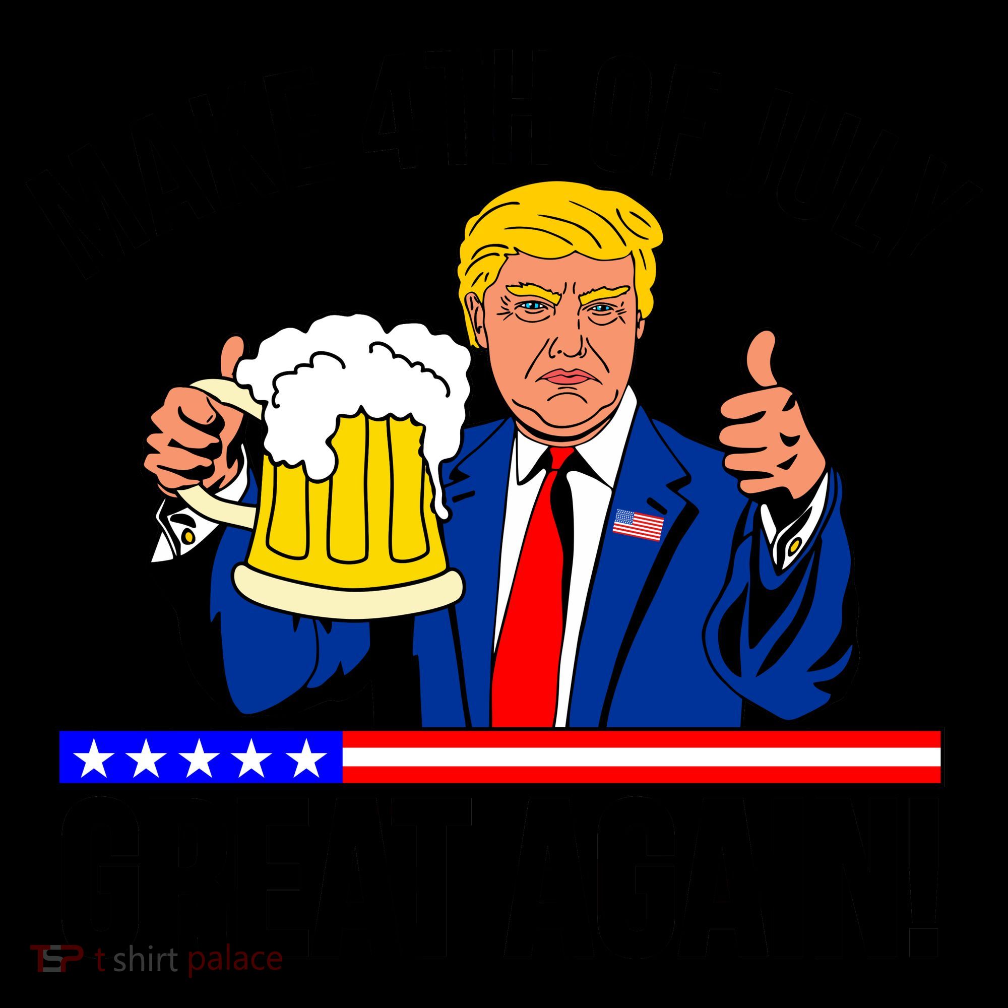 Make 4th of July Great Again! Donald Trump Beer USA Coffee Mug