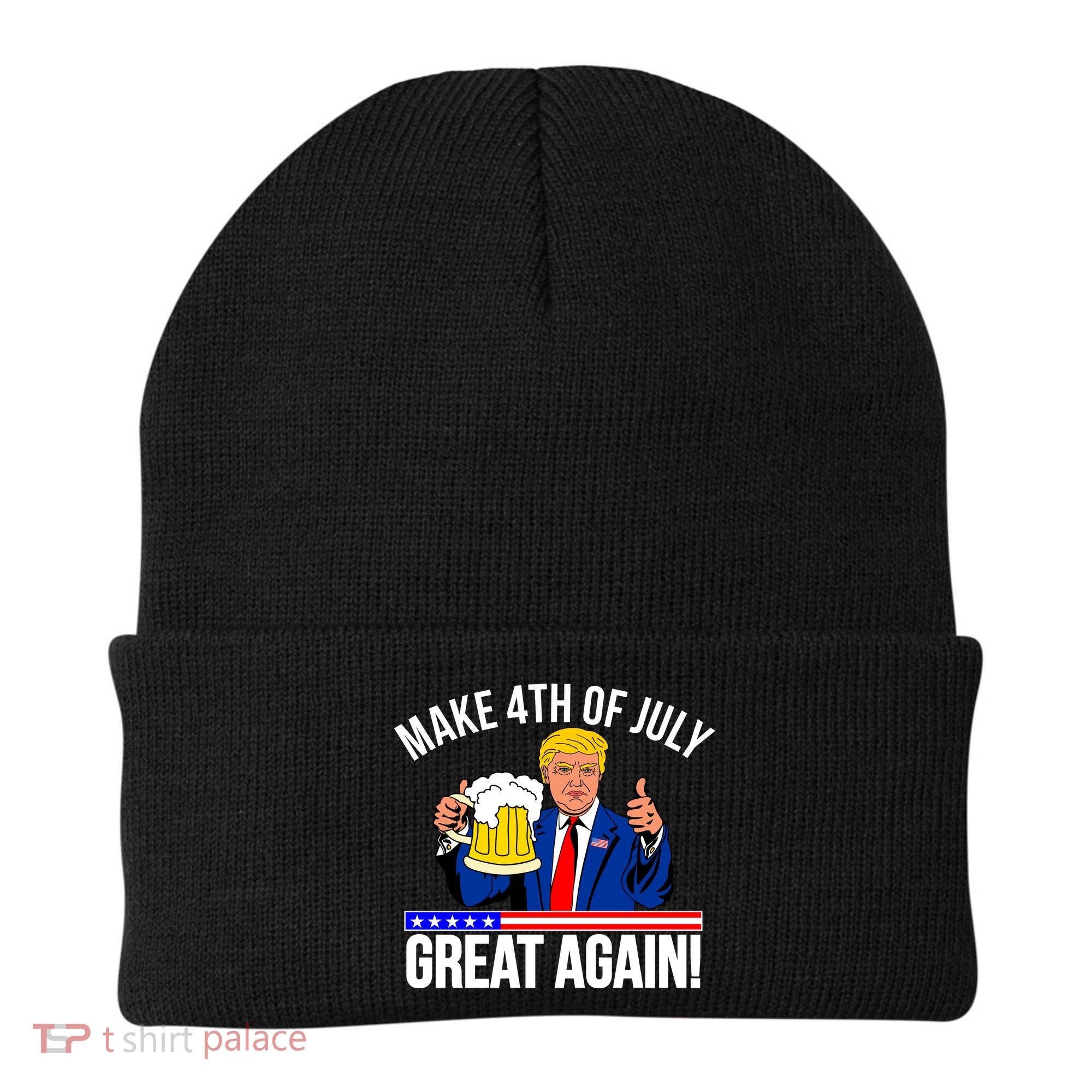 Make 4th of July Great Again! Donald Trump Beer USA Beanie