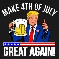 Make 4th of July Great Again! Donald Trump Beer USA Women's Hoodie thumb 2