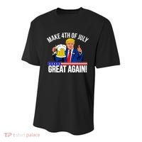 Make 4th of July Great Again! Donald Trump Beer USA Youth Performance Sprint T-Shirt thumb 0