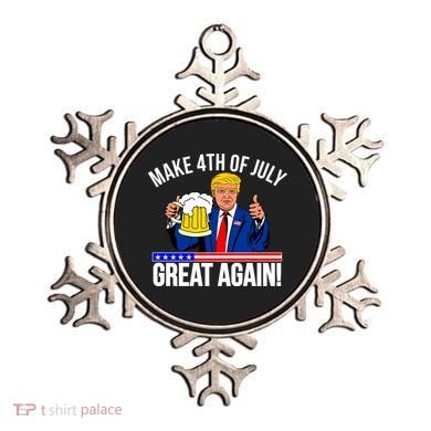 Make 4th of July Great Again! Donald Trump Beer USA Ornament