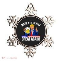Make 4th of July Great Again! Donald Trump Beer USA Ornament thumb 0
