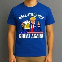Make 4th of July Great Again! Donald Trump Beer USA T-Shirt thumb 3