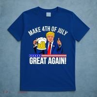 Make 4th of July Great Again! Donald Trump Beer USA T-Shirt thumb 5