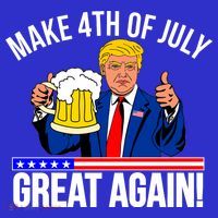 Make 4th of July Great Again! Donald Trump Beer USA T-Shirt thumb 7