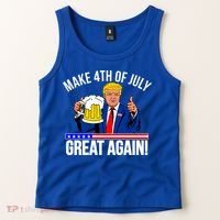 Make 4th of July Great Again! Donald Trump Beer USA Tank Top thumb 2