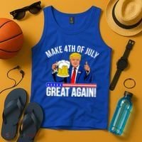 Make 4th of July Great Again! Donald Trump Beer USA Tank Top thumb 4