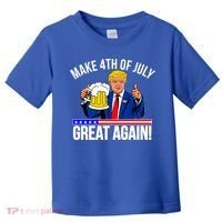 Make 4th of July Great Again! Donald Trump Beer USA Toddler T-Shirt thumb 0