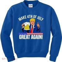 Make 4th of July Great Again! Donald Trump Beer USA Kids Sweatshirt thumb 0