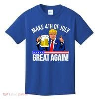 Make 4th of July Great Again! Donald Trump Beer USA Kids T-Shirt thumb 0