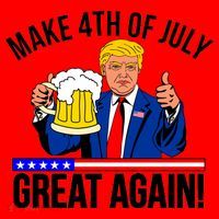 Make 4th of July Great Again! Donald Trump Beer USA Santa Hat thumb 1